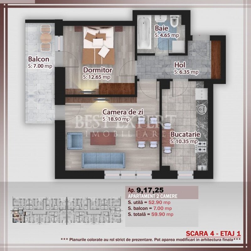 Titan 2 Camere Direct Dezvoltator -Incalzire in Pardoseala/Credit Ipotecar 15%